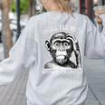 Well I'Ll Be a Monkey's Uncle Teacher And Student Women's Sweatshirt Back Print Ash