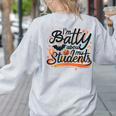 I'm Batty About My Students Watercolor Bat Teacher Halloween Women's Sweatshirt Back Print Ash I'm Batty About My Students Watercolor Bat Teacher Halloween Women's Sweatshirt Back Print Ash