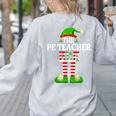 I'm The PE Teacher Elf Christmas Family Matching Women's Sweatshirt Back Print Ash