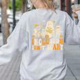 Inclusion Isn't Scary Mummy Boo Ghost Halloween SLP Teacher Women's Sweatshirt Back Print Ash