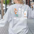 Inclusion Isn't Scary SLP Halloween Costume Sped Teacher Women's Sweatshirt Back Print Ash