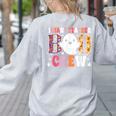 Infant Teacher Boo Crew Halloween Costume Women's Sweatshirt Back Print Ash
