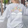 Intervention Teacher Reading Intervention Women's Sweatshirt Back Print Ash Intervention Teacher Reading Intervention Women's Sweatshirt Back Print Ash