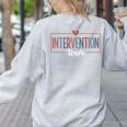 Intervention Team Best Intervention Teacher Squad Women's Sweatshirt Back Print Ash Intervention Team Best Intervention Teacher Squad Women's Sweatshirt Back Print Ash