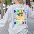 I Am Their Voice They Are My Heart Autism Awareness Teacher Women's Sweatshirt Back Print Ash I Am Their Voice They Are My Heart Autism Awareness Teacher Women's Sweatshirt Back Print Ash