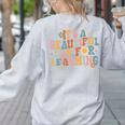 It's a Beautiful Day For Learning Teacher Students Men Women Women's Sweatshirt Back Print Ash It's a Beautiful Day For Learning Teacher Students Men Women Women's Sweatshirt Back Print Ash