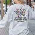 It's Fine I'm Fine Christmas Lights Teacher Xmas Women's Sweatshirt Back Print Ash It's Fine I'm Fine Christmas Lights Teacher Xmas Women's Sweatshirt Back Print Ash