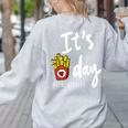 It's Fry Day Teacher Life Women's Sweatshirt Back Print Ash It's Fry Day Teacher Life Women's Sweatshirt Back Print Ash