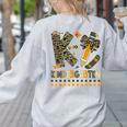 K Is For Kindergarten Teacher Coquette Bow Camo Women's Sweatshirt Back Print Ash K Is For Kindergarten Teacher Coquette Bow Camo Women's Sweatshirt Back Print Ash