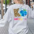 K Is For Kindergarten Teacher Tie Dye Back To School Kinder For Men Women Girls Kids Women's Sweatshirt Back Print Ash