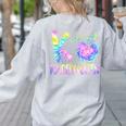 K Is For Kindergarten Teacher Tie Dye Back To School Kinder Women's Sweatshirt Back Print Ash K Is For Kindergarten Teacher Tie Dye Back To School Kinder Women's Sweatshirt Back Print Ash