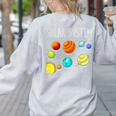 Kids Solar Systems Cute Planets Space Science Teacher School Women's Sweatshirt Back Print Ash Kids Solar Systems Cute Planets Space Science Teacher School Women's Sweatshirt Back Print Ash