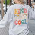 Kind Is Always Cool Teacher Graphic Tees Choose Kindness Women's Sweatshirt Back Print Ash