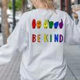 Be Kind Pride Sign Language Rainbow Teachers Interpreter ASL Women's Sweatshirt Back Print Ash Be Kind Pride Sign Language Rainbow Teachers Interpreter ASL Women's Sweatshirt Back Print Ash