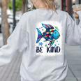 Be Kind Rainbow Fish Teacher Life Back To School Teaching Men Women Women's Sweatshirt Back Print Ash Be Kind Rainbow Fish Teacher Life Back To School Teaching Men Women Women's Sweatshirt Back Print Ash