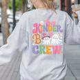 Kinder Boo Crew Kindergarten Teacher Student Halloween Women's Sweatshirt Back Print Ash
