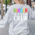 Kinder Crew Shirt Kindergarten Boy Girl Student Teacher Women's Sweatshirt Back Print Ash