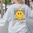 Kindergarten Squad Smile Face Teachers Kids Back To School Women's Sweatshirt Back Print Ash