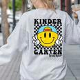 Kindergarten Teacher Hippie Smile Face Back School Women's Sweatshirt Back Print Ash Kindergarten Teacher Hippie Smile Face Back School Women's Sweatshirt Back Print Ash