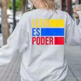 Leer Es Poder Colombian Spanish Teacher Maestra Colombia Women's Sweatshirt Back Print Ash Leer Es Poder Colombian Spanish Teacher Maestra Colombia Women's Sweatshirt Back Print Ash