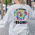 Let The Games Field Day Begin Tie Dye Adults Teacher Kids Women's Sweatshirt Back Print Ash Let The Games Field Day Begin Tie Dye Adults Teacher Kids Women's Sweatshirt Back Print Ash