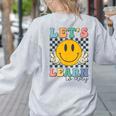 Let's Learn Today Smile Face Back To School For Teacher Kids Women's Sweatshirt Back Print Ash Let's Learn Today Smile Face Back To School For Teacher Kids Women's Sweatshirt Back Print Ash