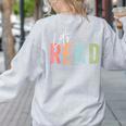 Let's Read Book Nerd Reading Book Lover Librarian Teacher Women's Sweatshirt Back Print Ash Let's Read Book Nerd Reading Book Lover Librarian Teacher Women's Sweatshirt Back Print Ash