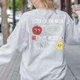 Letter Of The Week Ff Sight Word Teacher Squad Women's Sweatshirt Back Print Ash