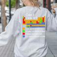 Can I Lick It Periodic Table Chemistry Teachers Women's Sweatshirt Back Print Ash