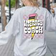 Literacy Coach Reading Specialist Facilitator Lead Teacher Women's Sweatshirt Back Print Ash Literacy Coach Reading Specialist Facilitator Lead Teacher Women's Sweatshirt Back Print Ash