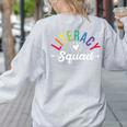Literacy Squad Reading Teacher Interventionist Specialist Women's Sweatshirt Back Print Ash Literacy Squad Reading Teacher Interventionist Specialist Women's Sweatshirt Back Print Ash