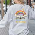 Take a Look It's In a Book Vintage Reading Teacher Rainbow Women's Sweatshirt Back Print Ash Take a Look It's In a Book Vintage Reading Teacher Rainbow Women's Sweatshirt Back Print Ash