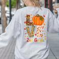 Love 2nd Grade Happy Fall Thanksgiving For 2nd Teacher For Men Women Girls Kids Women's Sweatshirt Back Print Ash Love 2nd Grade Happy Fall Thanksgiving For 2nd Teacher For Men Women Girls Kids Women's Sweatshirt Back Print Ash
