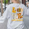 LOVE 3rd Grade Pumpkin Teacher Student Halloween Costume Women's Sweatshirt Back Print Ash LOVE 3rd Grade Pumpkin Teacher Student Halloween Costume Women's Sweatshirt Back Print Ash
