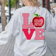 Love Kindergarten Cute Apple School Teacher Women's Sweatshirt Back Print Ash Love Kindergarten Cute Apple School Teacher Women's Sweatshirt Back Print Ash