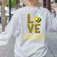 Love Preschool Back To School Yellow Bee Preschool Teacher For Men Women Girls Kids Women's Sweatshirt Back Print Ash