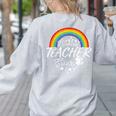 Luckiest Teacher Ever Rainbow- St Patricks Day Teacher Women's Sweatshirt Back Print Ash Luckiest Teacher Ever Rainbow- St Patricks Day Teacher Women's Sweatshirt Back Print Ash