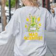 Mad Scientist Kids Youth Adult Science Teacher Chemistry Women's Sweatshirt Back Print Ash