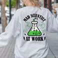 Mad Scientist Science Teacher Halloween Costume Teen Girls Women's Sweatshirt Back Print Ash