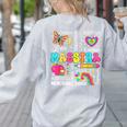Maestra Spanish Teacher Back To School Maestra De Espanol Women's Sweatshirt Back Print Ash