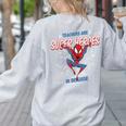 Marvel Spider-Man Teachers Are Super Heroes Women's Sweatshirt Back Print Ash Marvel Spider-Man Teachers Are Super Heroes Women's Sweatshirt Back Print Ash