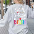 Matching Co-Teacher Best Friend She's My Bestie Work Team Women's Sweatshirt Back Print Ash Matching Co-Teacher Best Friend She's My Bestie Work Team Women's Sweatshirt Back Print Ash