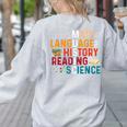 Math Language History Reading Science Music Teacher Women's Sweatshirt Back Print Ash Math Language History Reading Science Music Teacher Women's Sweatshirt Back Print Ash