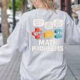 Math Problems Symbols Teacher Back To School Girl Boy Women's Sweatshirt Back Print Ash Math Problems Symbols Teacher Back To School Girl Boy Women's Sweatshirt Back Print Ash