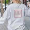 Math Teacher Area Perimeter Cool Math Math Teacher Women's Sweatshirt Back Print Ash