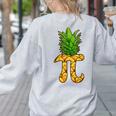 Math Teacher Hawaiian Shirts Pineapple Pi Day Symbol Women's Sweatshirt Back Print Ash