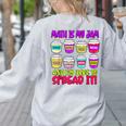 Math Teacher My Jam Here To Spread Mathematics Humor Women's Sweatshirt Back Print Ash