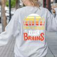 Math Teachers Love Brains Halloween Costume Zombie For Men Women Women's Sweatshirt Back Print Ash