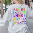 Monster ABC Cute Alphabet Halloween Teacher Costume Kids Women's Sweatshirt Back Print Ash Monster ABC Cute Alphabet Halloween Teacher Costume Kids Women's Sweatshirt Back Print Ash