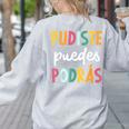 Multilingual Hispanic Heritage Spanish Teacher Maestra Women's Sweatshirt Back Print Ash Multilingual Hispanic Heritage Spanish Teacher Maestra Women's Sweatshirt Back Print Ash